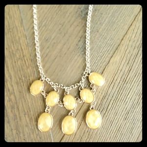 Liz Claiborne silver and yellow necklace
